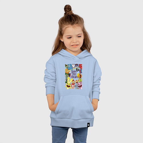 Детская толстовка-худи Happy three friends - poster / Мягкое небо – фото 4