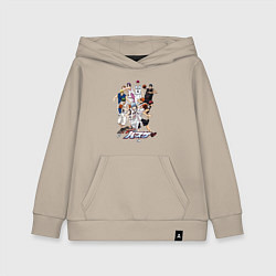 Толстовка детская хлопковая Персонажи баскетбол Куроко, цвет: миндальный