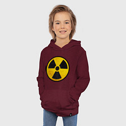Толстовка детская хлопковая Atomic Nuclear, цвет: меланж-бордовый — фото 2