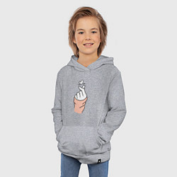 Толстовка детская хлопковая Hand click, цвет: меланж — фото 2