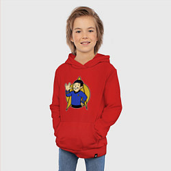 Толстовка детская хлопковая Spoke - vault boy, цвет: красный — фото 2