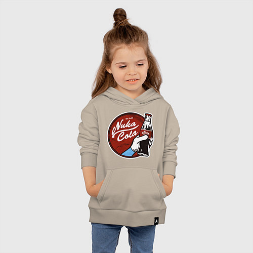 Детская толстовка-худи Nuka cola sticker / Миндальный – фото 4