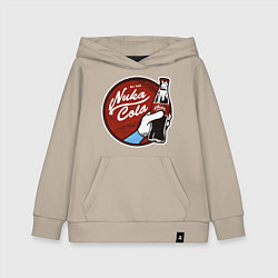Толстовка детская хлопковая Nuka cola sticker, цвет: миндальный