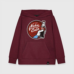 Толстовка детская хлопковая Nuka cola sticker, цвет: меланж-бордовый