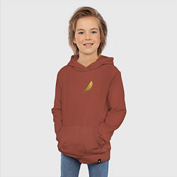 Толстовка детская хлопковая Золотой тропический лист, цвет: кирпичный — фото 2