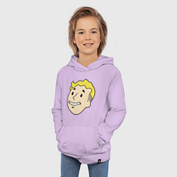 Толстовка детская хлопковая Vault boy head, цвет: лаванда — фото 2