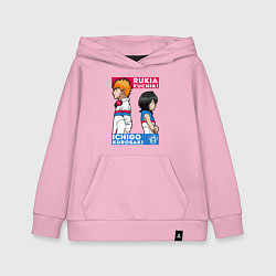 Толстовка детская хлопковая Ичиго и Рукия, цвет: светло-розовый