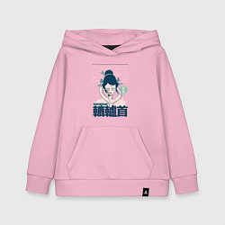 Толстовка детская хлопковая Японский ёкай Рокурокуби, цвет: светло-розовый