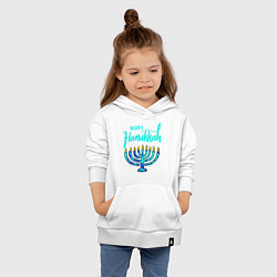 Толстовка детская хлопковая Happy Hanukkah, цвет: белый — фото 2