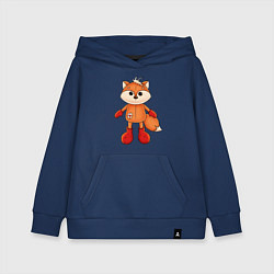 Толстовка детская хлопковая Мягкая игрушка милый лис, цвет: тёмно-синий