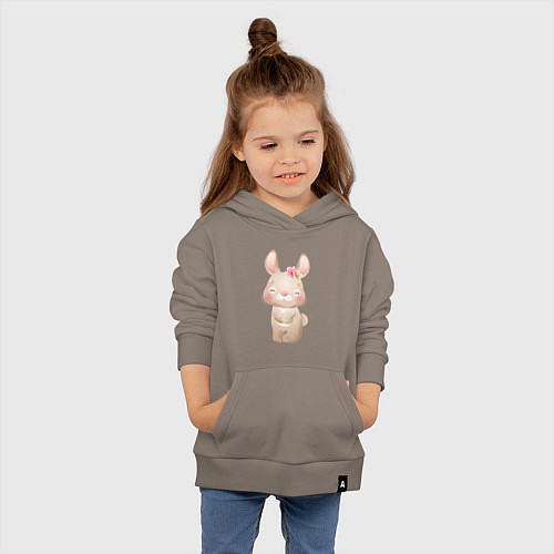 Детская толстовка-худи Зайчик 2023 год / Утренний латте – фото 4