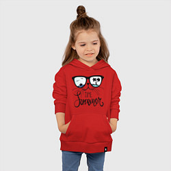 Толстовка детская хлопковая Summer - time, цвет: красный — фото 2