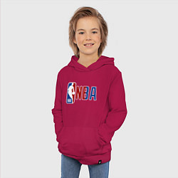 Толстовка детская хлопковая NBA - big logo, цвет: маджента — фото 2