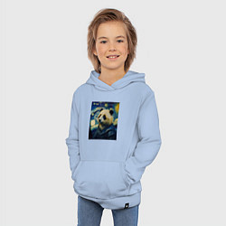 Толстовка детская хлопковая Панда Ван Гога, цвет: мягкое небо — фото 2