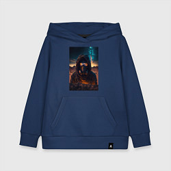 Толстовка детская хлопковая Пусстынный странник, цвет: тёмно-синий