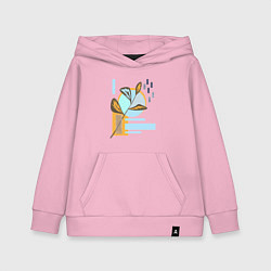 Толстовка детская хлопковая Минималистский абстрактный рисунок, цвет: светло-розовый