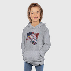 Толстовка детская хлопковая American eagle, цвет: меланж — фото 2