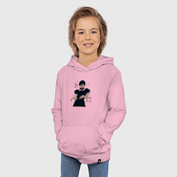 Толстовка детская хлопковая Уенсдей Аддамс танец, цвет: светло-розовый — фото 2