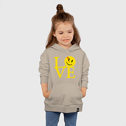 Толстовка детская хлопковая Smile love, цвет: миндальный — фото 2