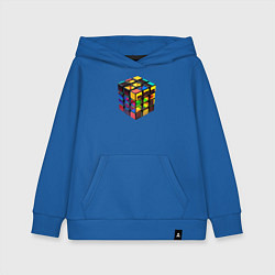 Толстовка детская хлопковая Кубик-рубик, цвет: синий