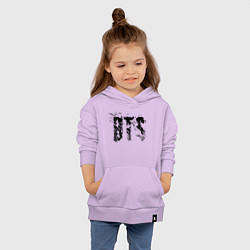 Толстовка детская хлопковая BTS logo, цвет: лаванда — фото 2