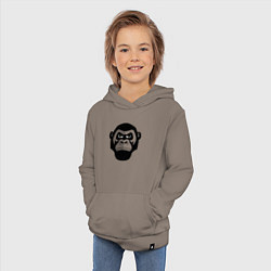 Толстовка детская хлопковая Serious gorilla, цвет: утренний латте — фото 2