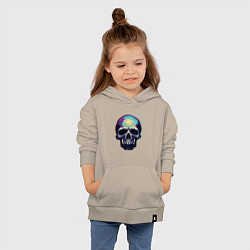 Толстовка детская хлопковая Граффити череп, цвет: миндальный — фото 2