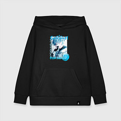 Толстовка детская хлопковая Чун Юнь крио элемент, цвет: черный