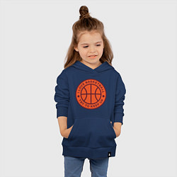 Толстовка детская хлопковая Love basketball, цвет: тёмно-синий — фото 2