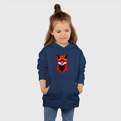 Толстовка детская хлопковая Красный лис, цвет: тёмно-синий — фото 2