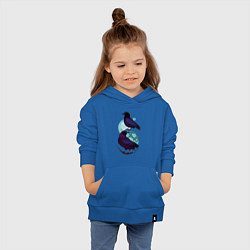 Толстовка детская хлопковая Фиолетовые вороны, цвет: синий — фото 2