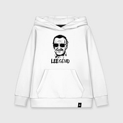 Толстовка детская хлопковая Leegend, цвет: белый