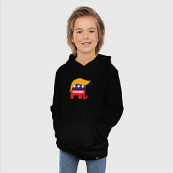 Толстовка детская хлопковая Trump elephant, цвет: черный — фото 2