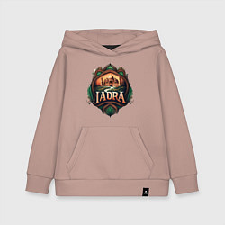 Толстовка детская хлопковая Jadra, цвет: пыльно-розовый