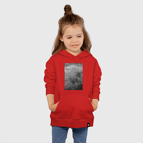 Детская толстовка-худи Чёрные пузыри / Красный – фото 4