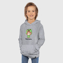 Толстовка детская хлопковая Алисонька - Майнкрафт, цвет: меланж — фото 2