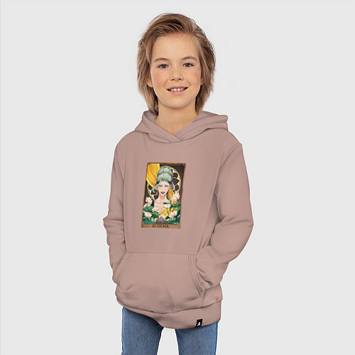 Детская толстовка-худи The Buddha Tarot Card / Пыльно-розовый – фото 3