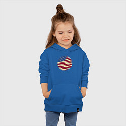 Толстовка детская хлопковая Flag USA, цвет: синий — фото 2