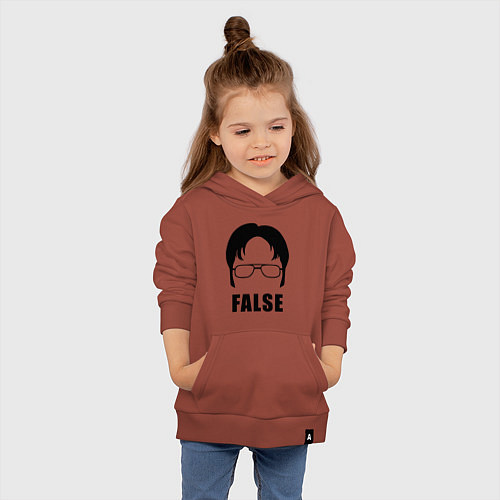 Детская толстовка-худи Дуайт Шрут / Кирпичный – фото 4