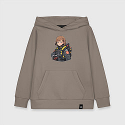 Детская толстовка-худи Девушка космонавт арт