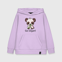 Детская толстовка-худи Go vegan - motto