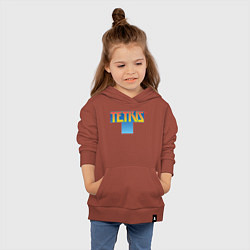 Толстовка детская хлопковая Логотип Тетрис, цвет: кирпичный — фото 2