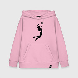 Толстовка детская хлопковая Volley girl, цвет: светло-розовый