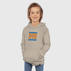 Толстовка детская хлопковая Run New York Knicks, цвет: миндальный — фото 2