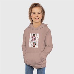 Толстовка детская хлопковая Лука Модрич Хорватия, цвет: пыльно-розовый — фото 2
