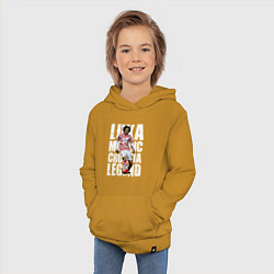 Толстовка детская хлопковая Лука Модрич Хорватия, цвет: горчичный — фото 2