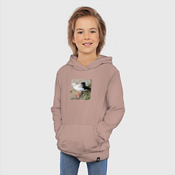 Толстовка детская хлопковая Андский гусь, цвет: пыльно-розовый — фото 2