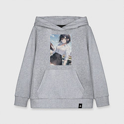 Толстовка детская хлопковая Anime girl in town, цвет: меланж