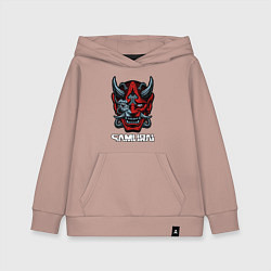 Толстовка детская хлопковая Samurai mask, цвет: пыльно-розовый