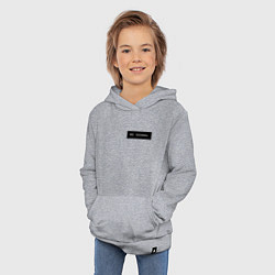 Толстовка детская хлопковая Нет сигнала на черном фоне - мини, цвет: меланж — фото 2